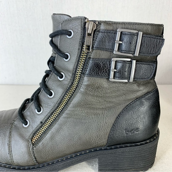 B.O.C.~Women’s ‘Godfrey’‎ Faux Leather Lug Sole Buckled Combat Boots~Sz 9.5 - Picture 10 of 12